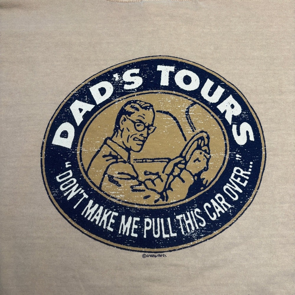 Crazy Shirts Hawaii Men XXL Tan Kona Coffee Dyed Dads Tour Graphic Vtg Style NWT